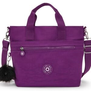 NWT Kipling Zamora Up Convertible Tote & Crossbody – Restless Purple